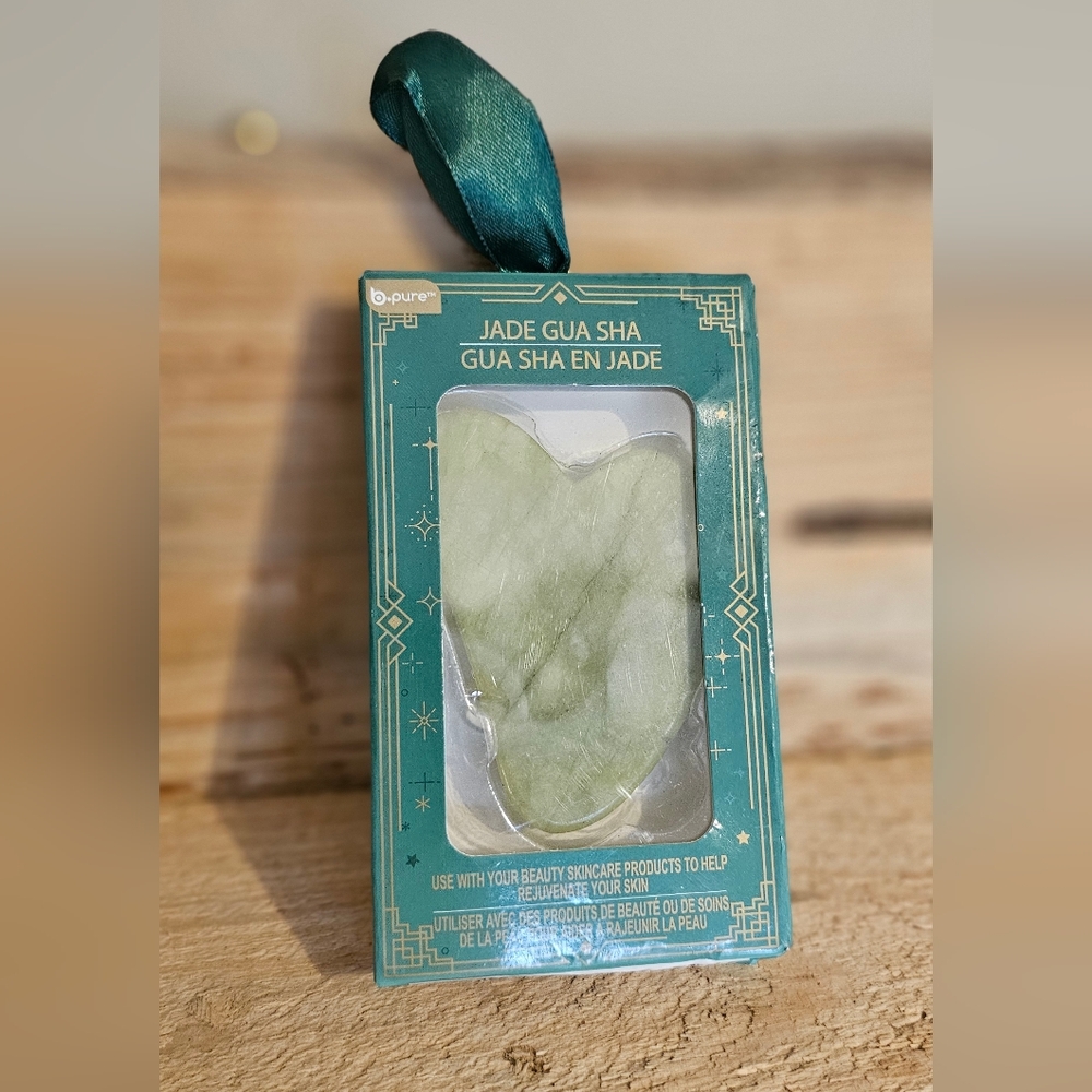 B Pure Jade Gua Sha-Brand New In Box Facial Massage Stone